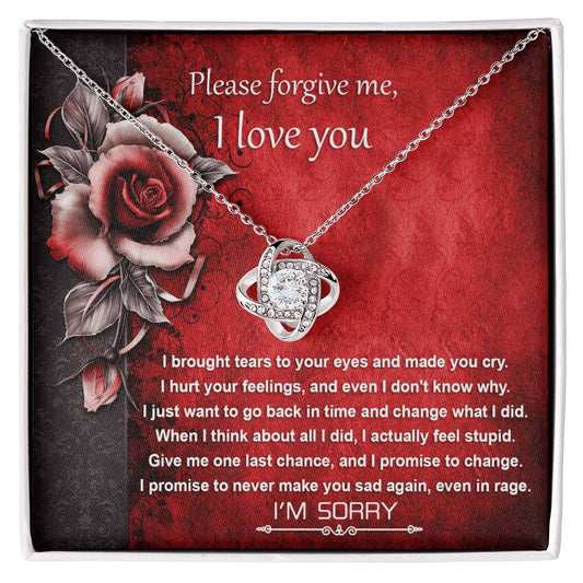Sorry - One Last Chance - Love Knot Necklace