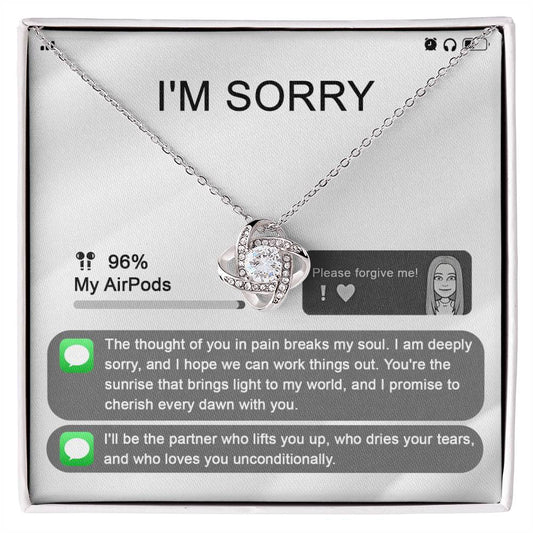 Sorry - Breaks My Soul - Love Knot Necklace
