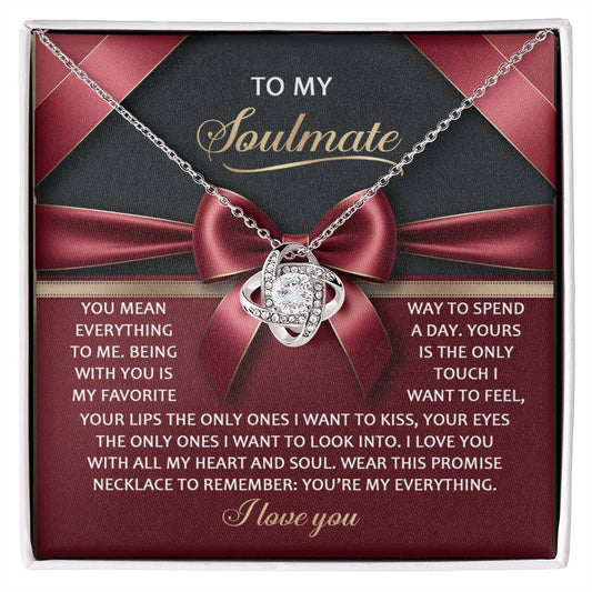 Soulmate - Heart And Soul - Love Knot Necklace