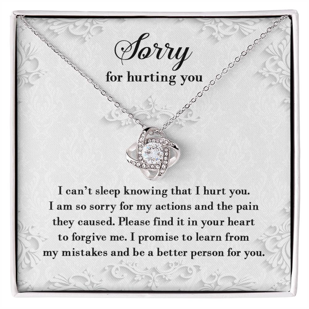 Sorry - Can’t Sleep - Love Knot Necklace