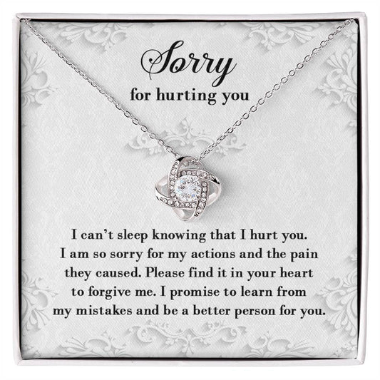 Sorry - Can’t Sleep - Love Knot Necklace