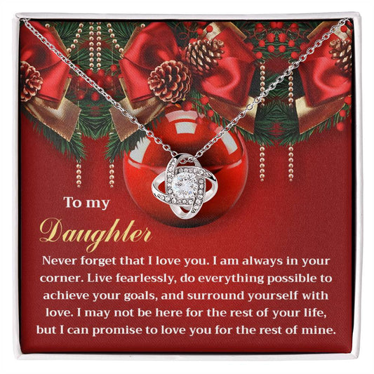 Daughter - Achieve Your Goals - Love Knot Necklace
