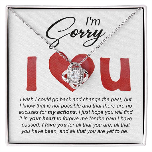 Sorry - Change The Past - Love Knot Necklace