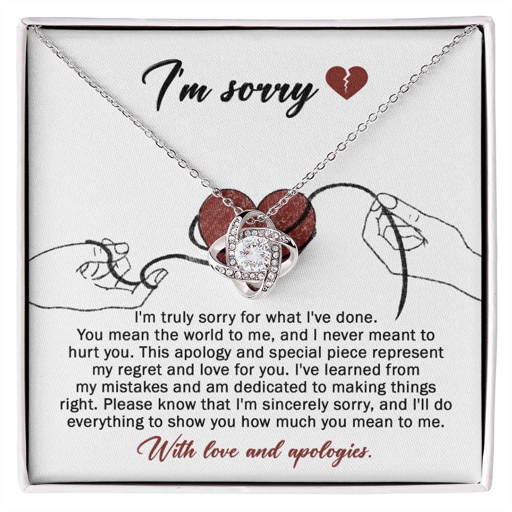 Sorry - Mean The World - Love Knot Necklace