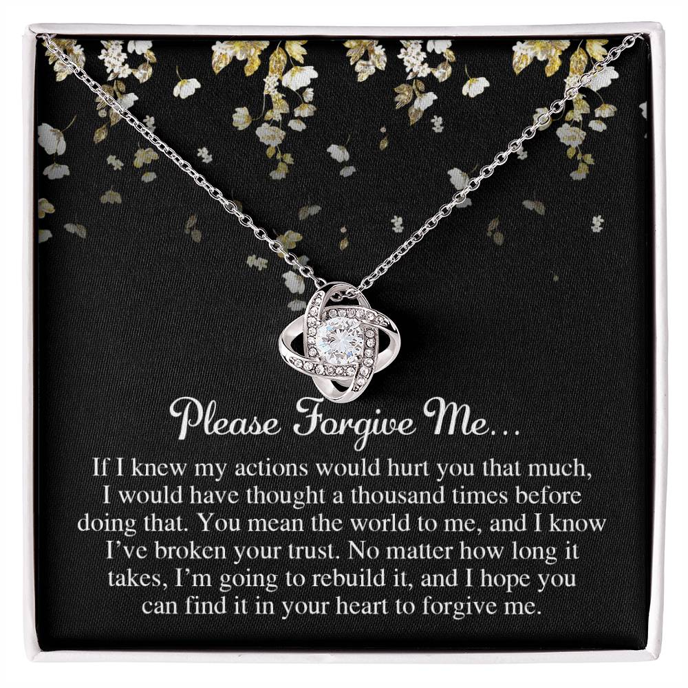 Sorry - Broken Your Trust - Love Knot Necklace