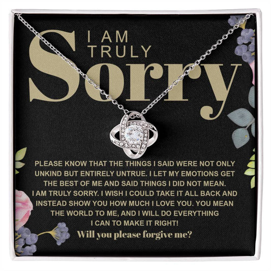 Sorry - Best Of Me - Love Knot Necklace