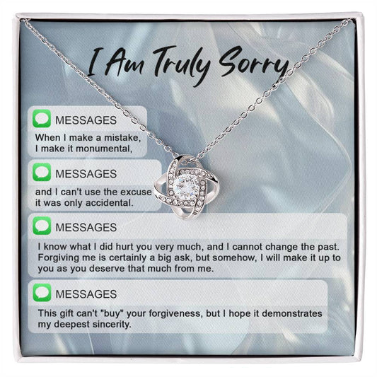 Sorry - Make A Mistake - Love Knot Necklace