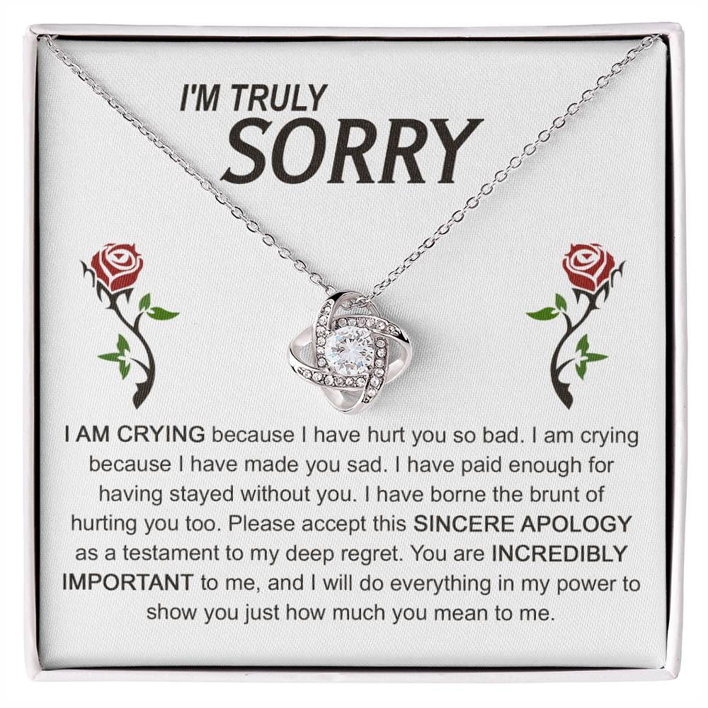 Sorry - Made You Sad - Love Knot Necklace
