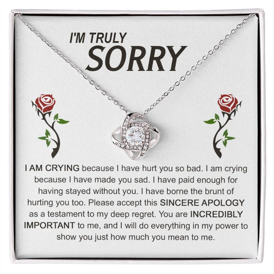 Sorry - Made You Sad - Love Knot Necklace