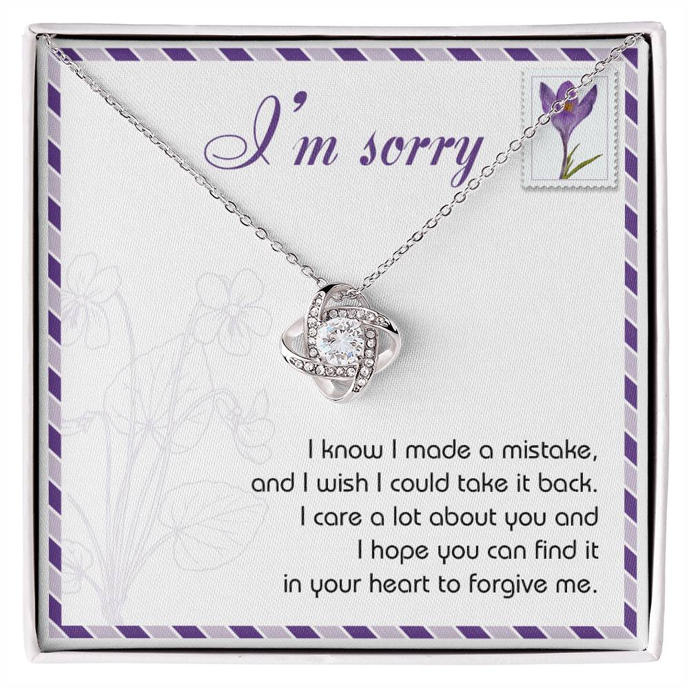Sorry - Take It Back - Love Knot Necklace