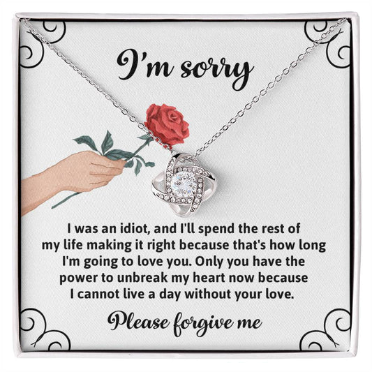 Sorry - Making It Right - Love Knot Necklace
