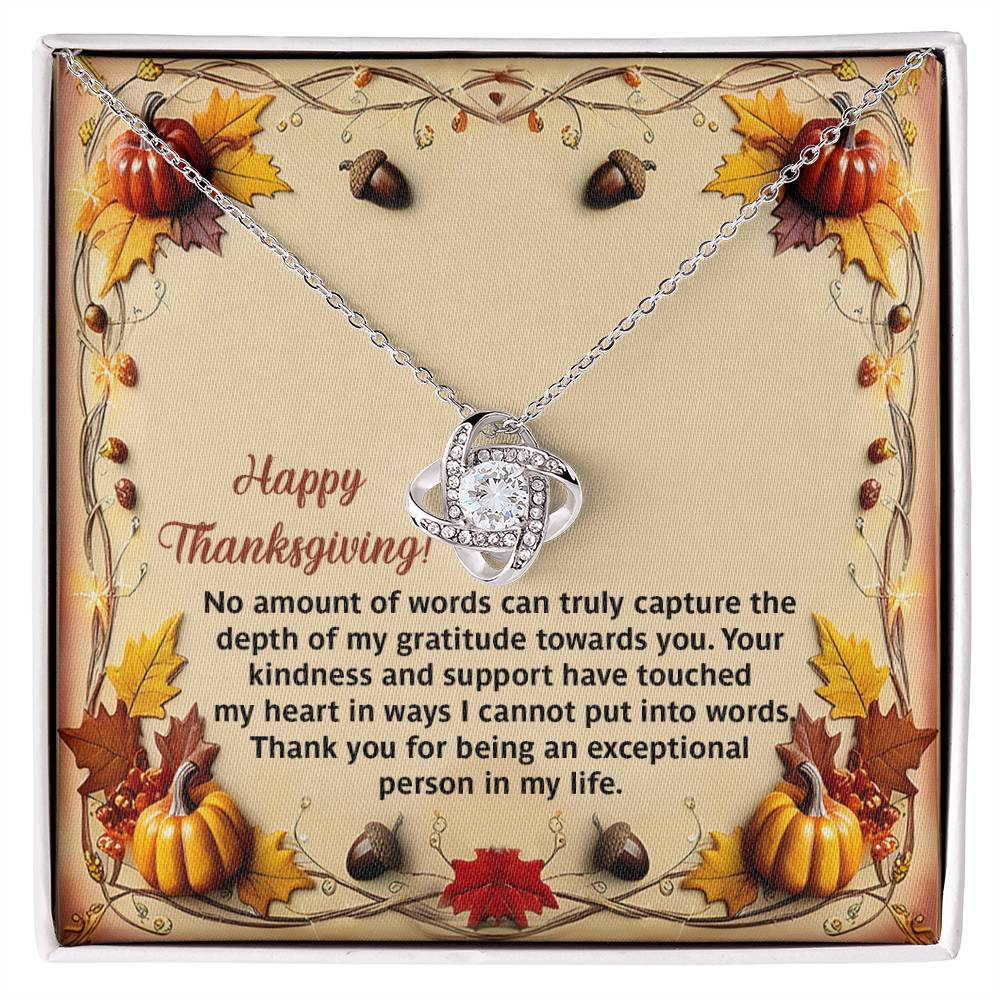 Thanksgiving - Put Into Words - Love Knot Necklace