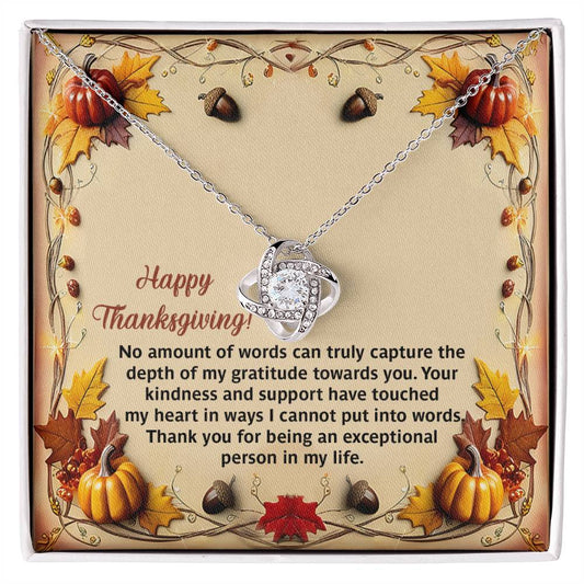 Thanksgiving - Put Into Words - Love Knot Necklace