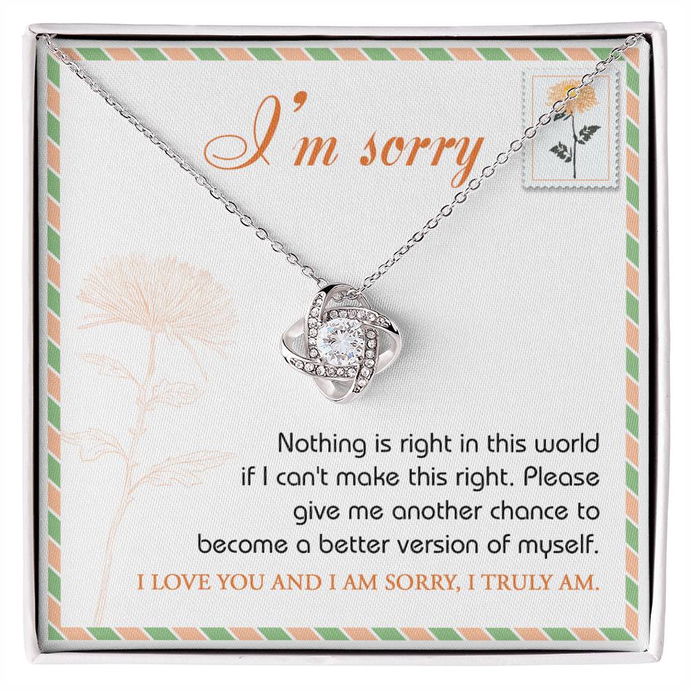 Sorry - Another Chance - Love Knot Necklace