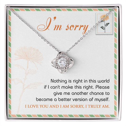 Sorry - Another Chance - Love Knot Necklace