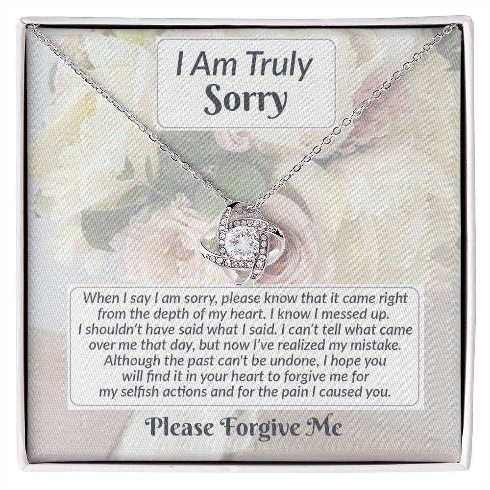 Sorry - What I Said - Love Knot Necklace