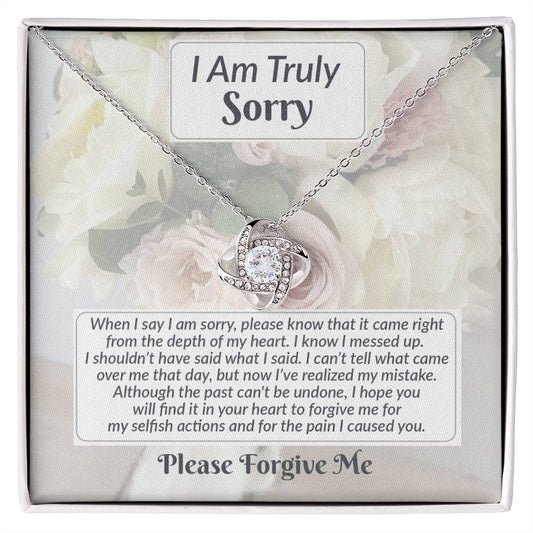 Sorry - What I Said - Love Knot Necklace