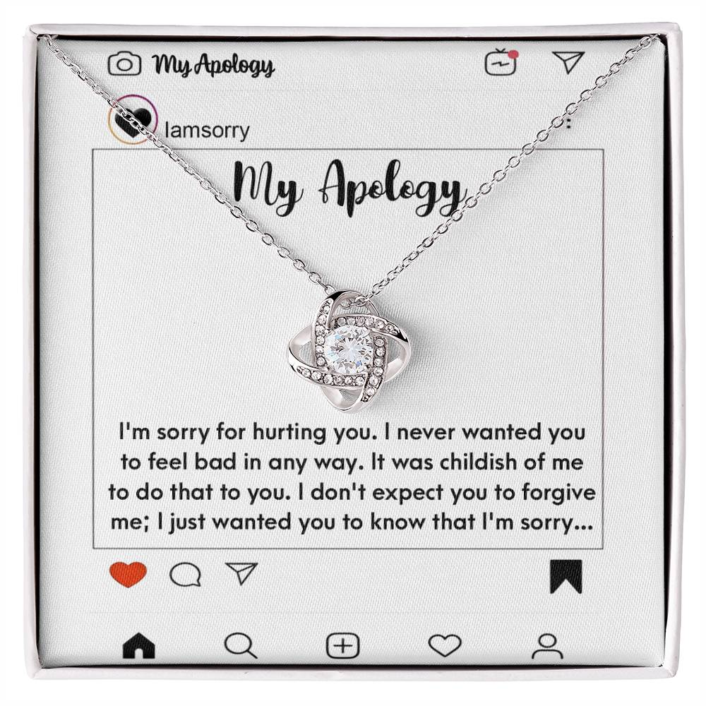Sorry - My Apology - Love Knot Necklace