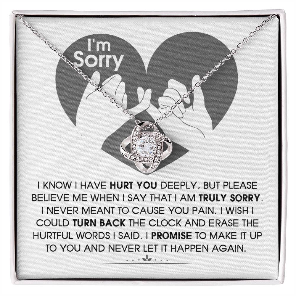 Sorry - Hurtful Words - Love Knot Necklace