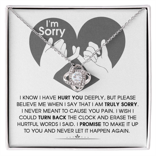 Sorry - Hurtful Words - Love Knot Necklace