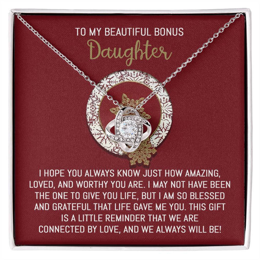 Bonus Daughter - Always Will Be - Love Knot Necklace