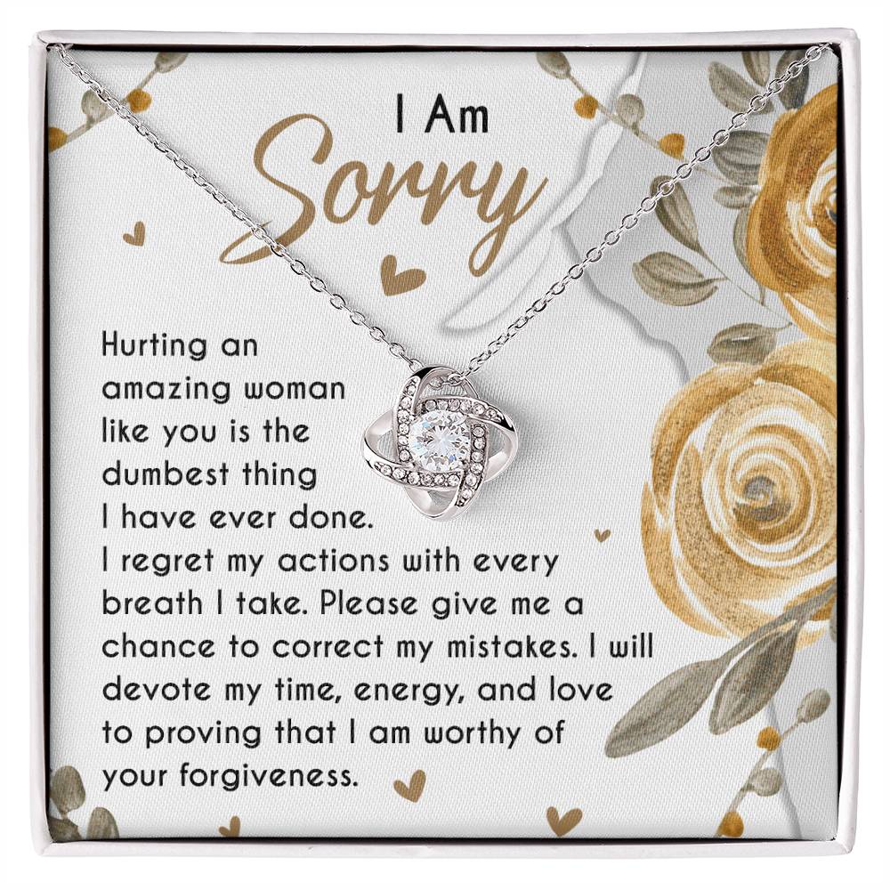 Sorry - Amazing Woman - Love Knot Necklace