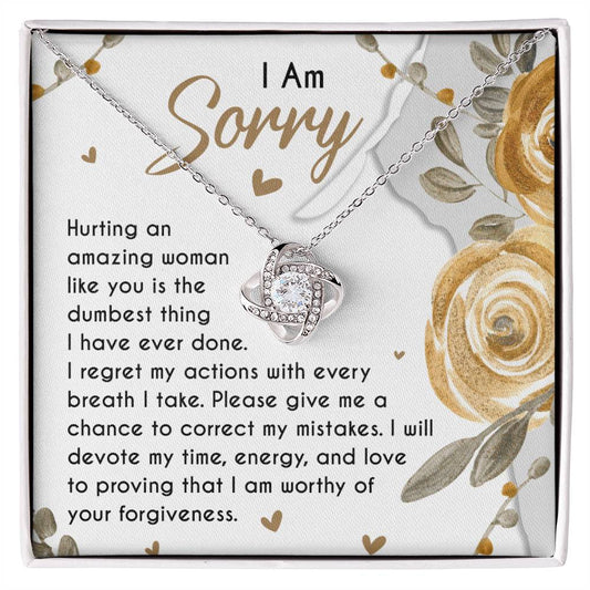 Sorry - Amazing Woman - Love Knot Necklace