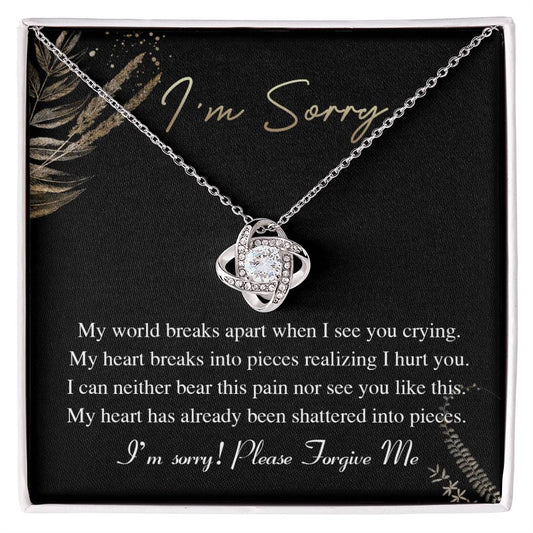 Sorry - See You Crying - Love Knot Necklace