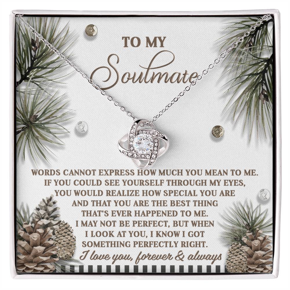 Soulmate - Perfectly Right - Love Knot Necklace