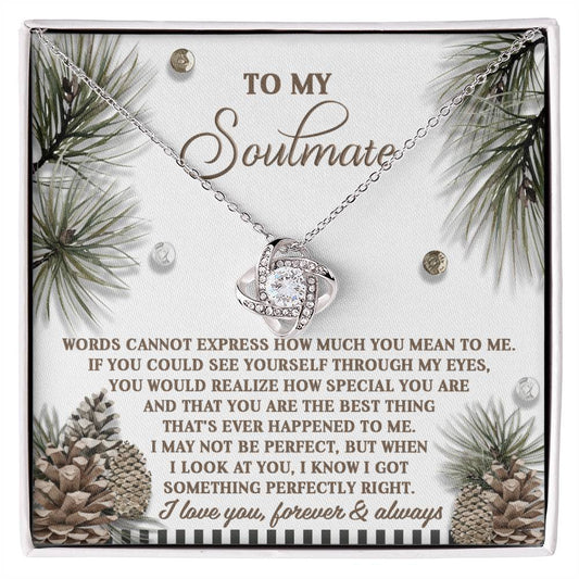 Soulmate - Perfectly Right - Love Knot Necklace
