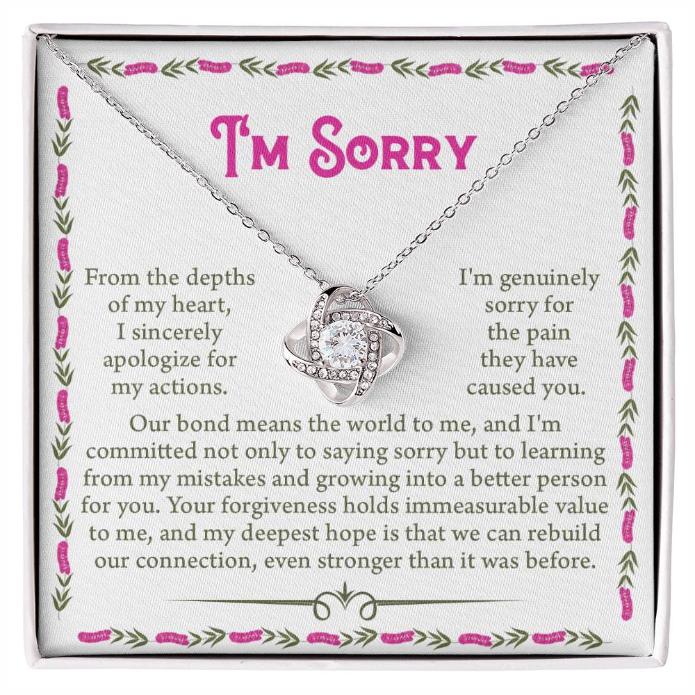 Sorry - A Better Person - Love Knot Necklace