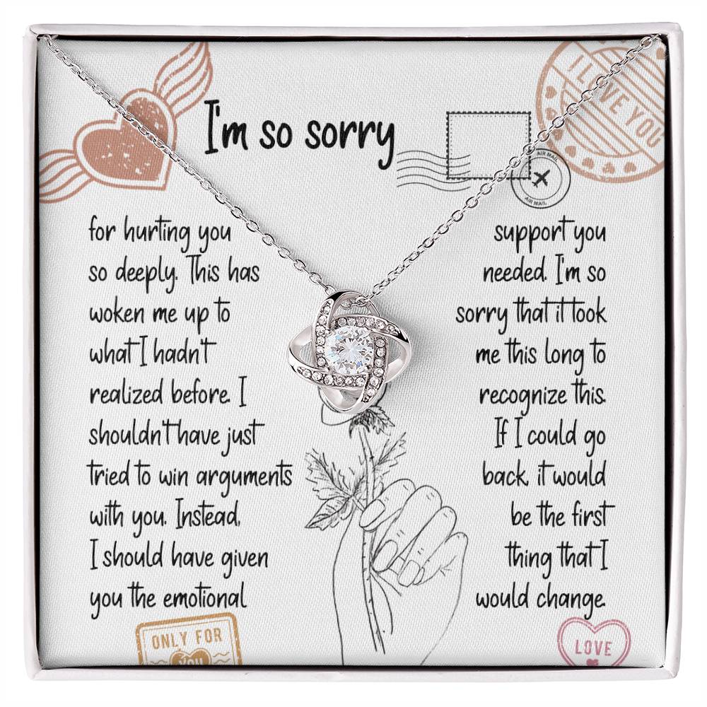 Sorry - Emotional Support - Love Knot Necklace