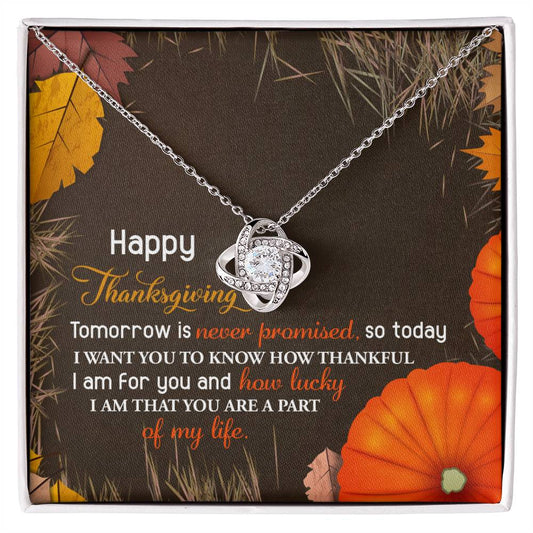 Thanksgiving - How Lucky - Love Knot Necklace