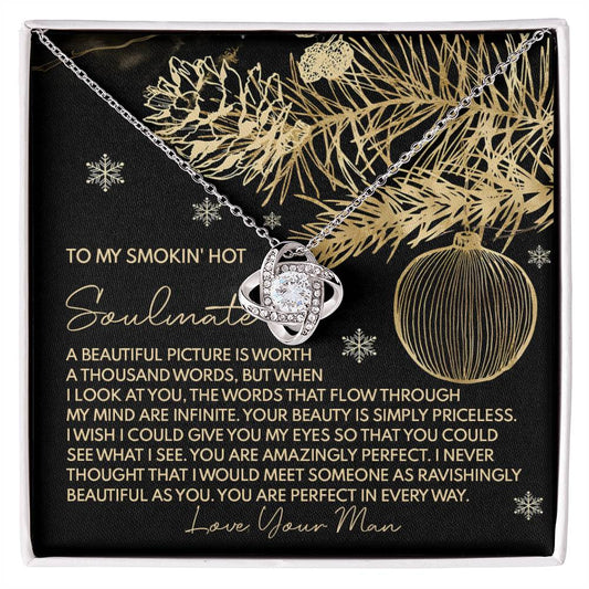 Soulmate - Amazingly Perfect -  Love Knot Necklace