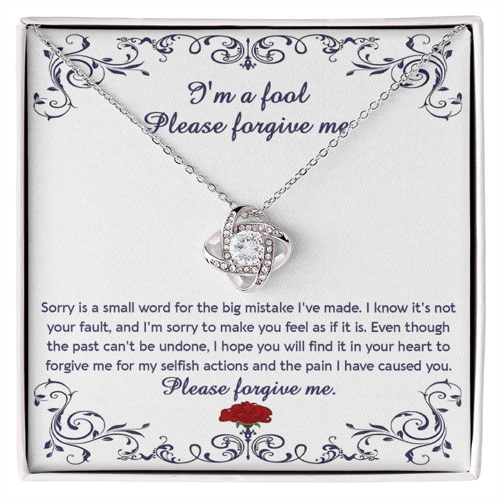 Sorry - I'm A Fool - Love Knot Necklace
