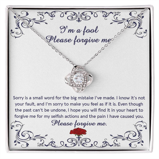 Sorry - I'm A Fool - Love Knot Necklace