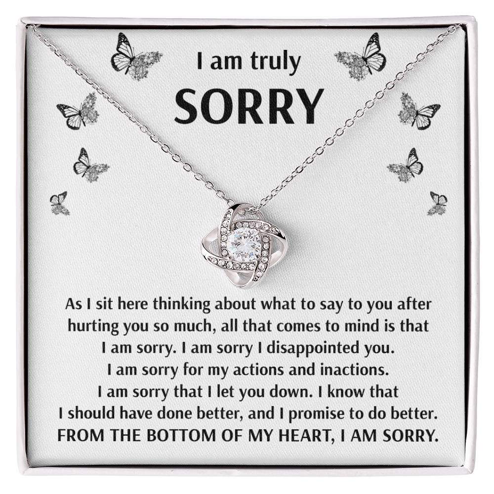Sorry - Done Better - Love Knot Necklace