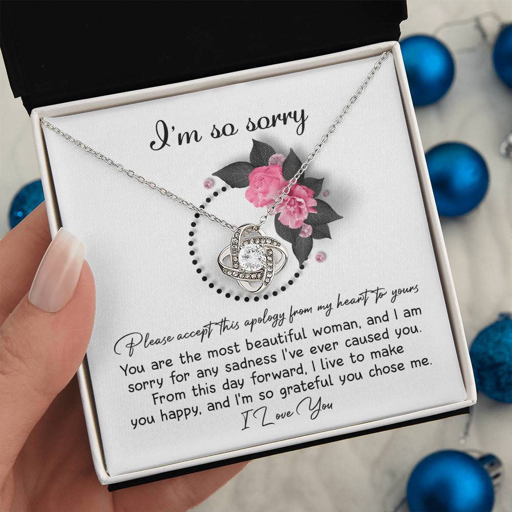 Sorry - Make You Happy - Love Knot Necklace