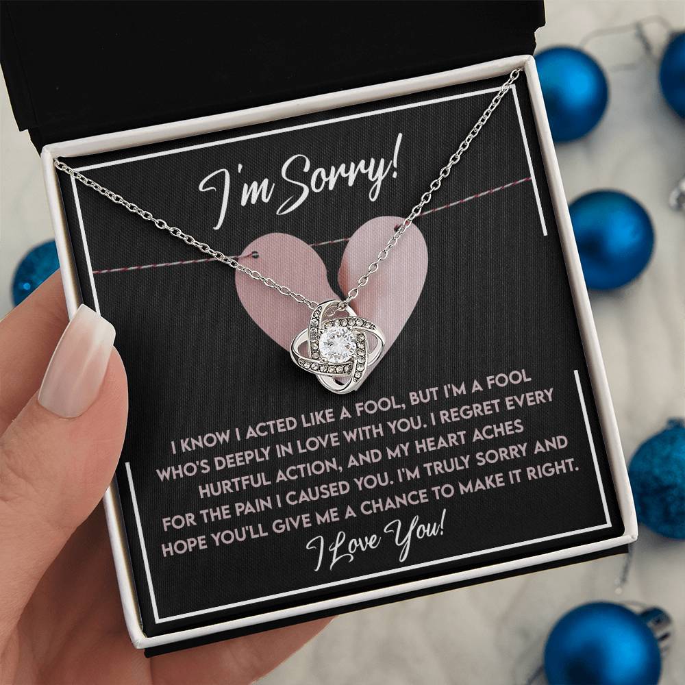 Sorry - Deeply In Love - Love Knot Necklace