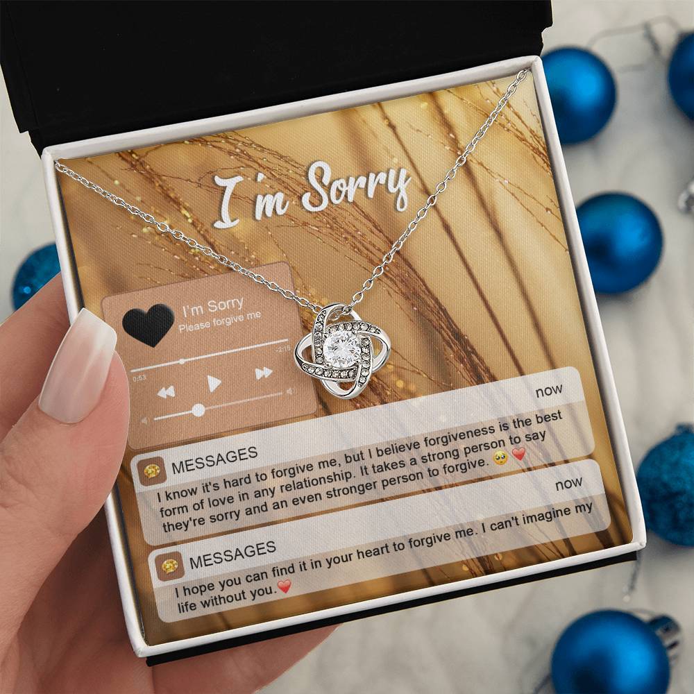 Sorry - Person To Forgive - Love Knot Necklace
