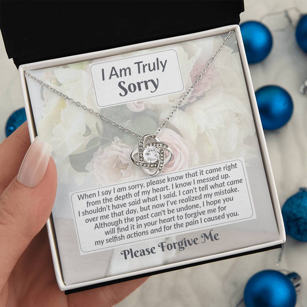 Sorry - What I Said - Love Knot Necklace