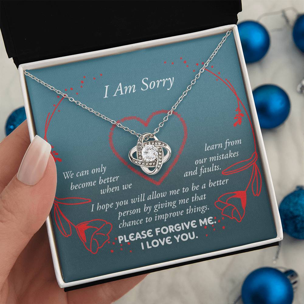 Sorry - Mistakes And Faults - Love Knot Necklace