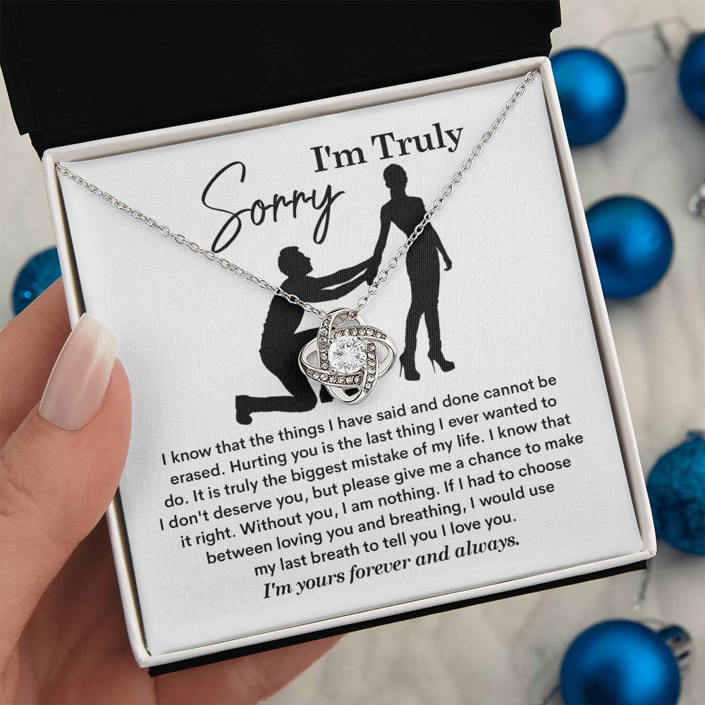 Sorry - My Last Breath - Love Knot Necklace