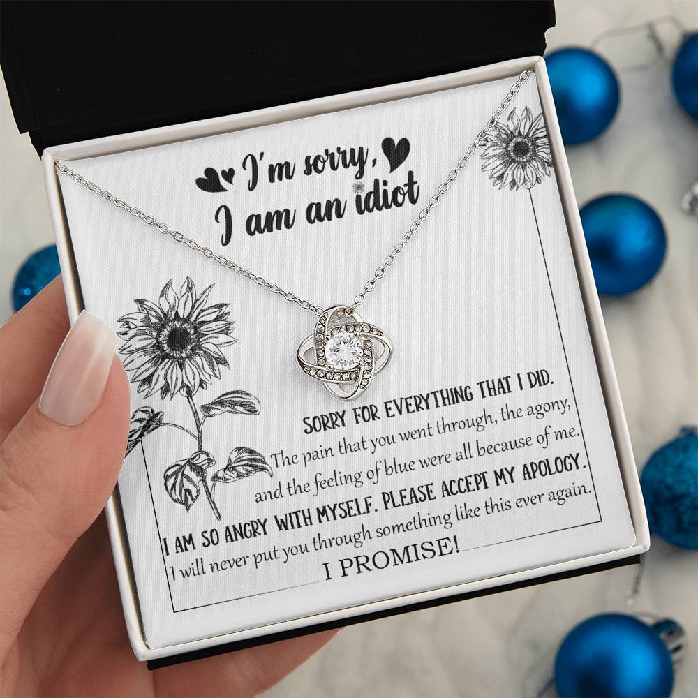 Sorry - Feeling Of Blue - Love Knot Necklace