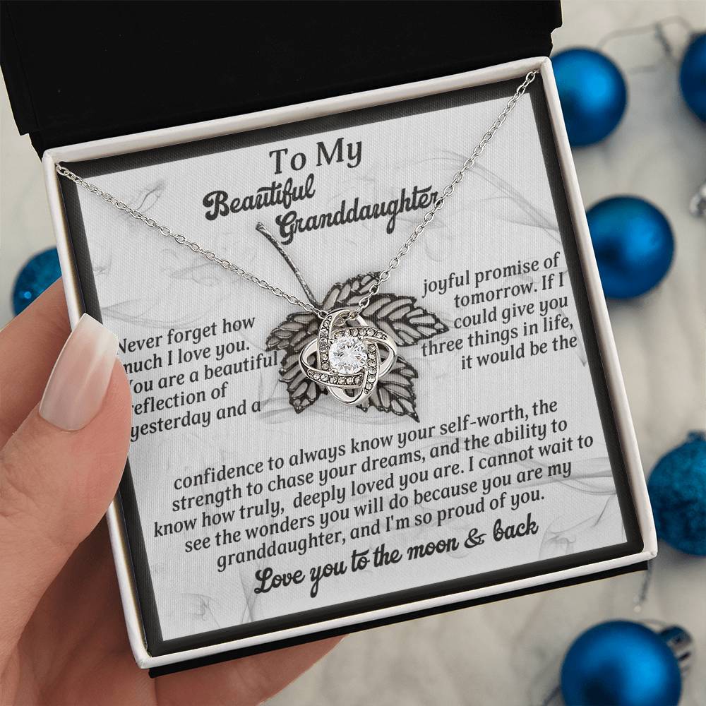 Granddaughter - Deeply Loved - Love Knot Necklace