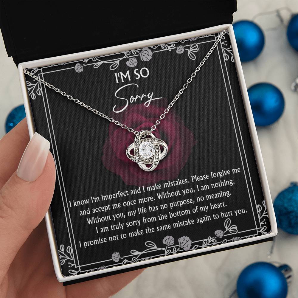 Sorry - I Am Nothing - Love Knot Necklace