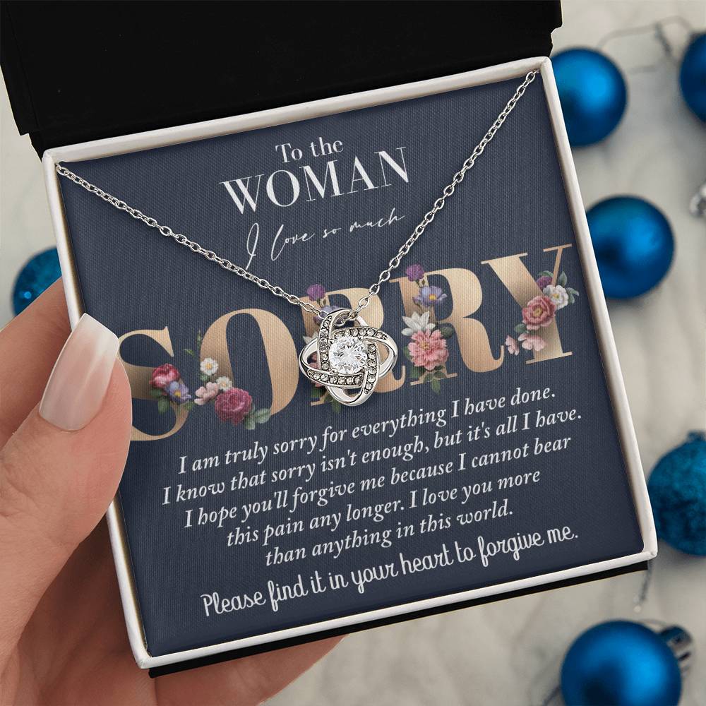 Sorry - Bear This Pain - Love Knot Necklace