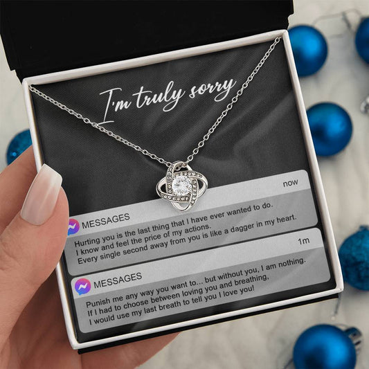 Sorry - Away From You - Love Knot Necklace