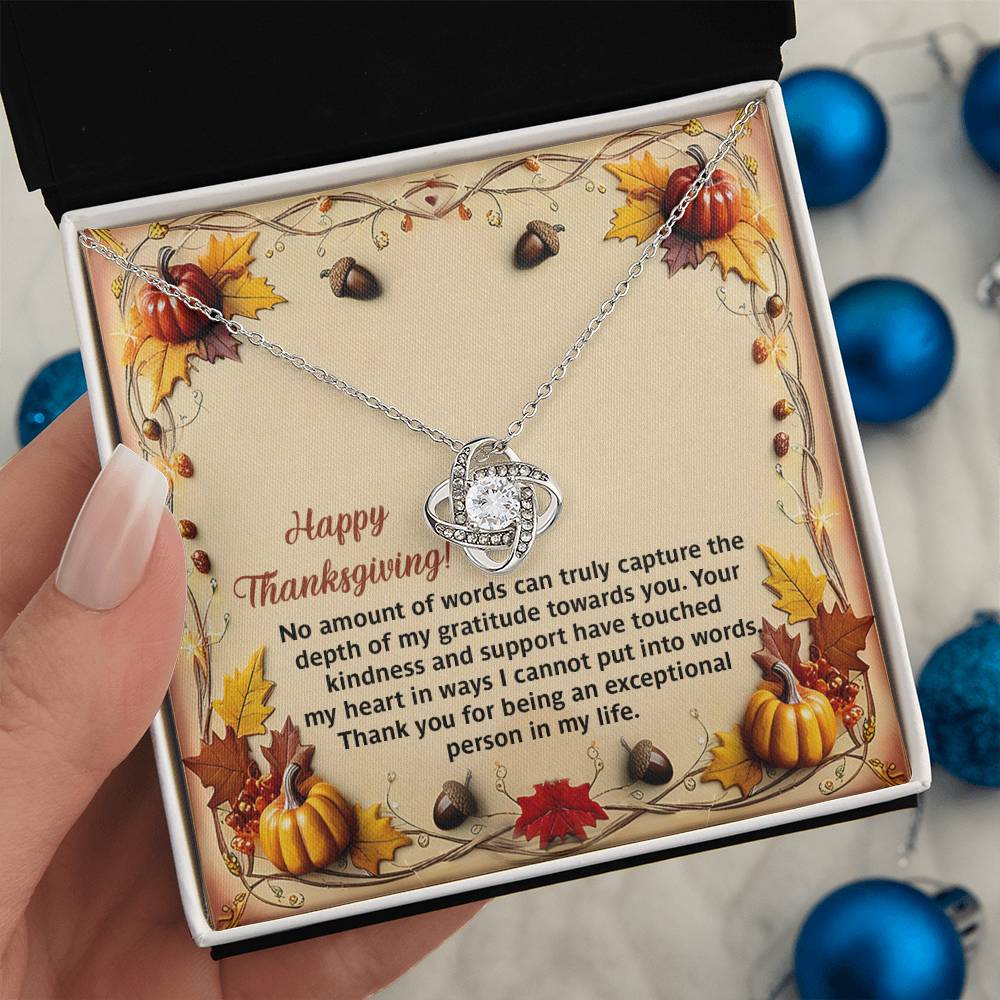 Thanksgiving - Put Into Words - Love Knot Necklace