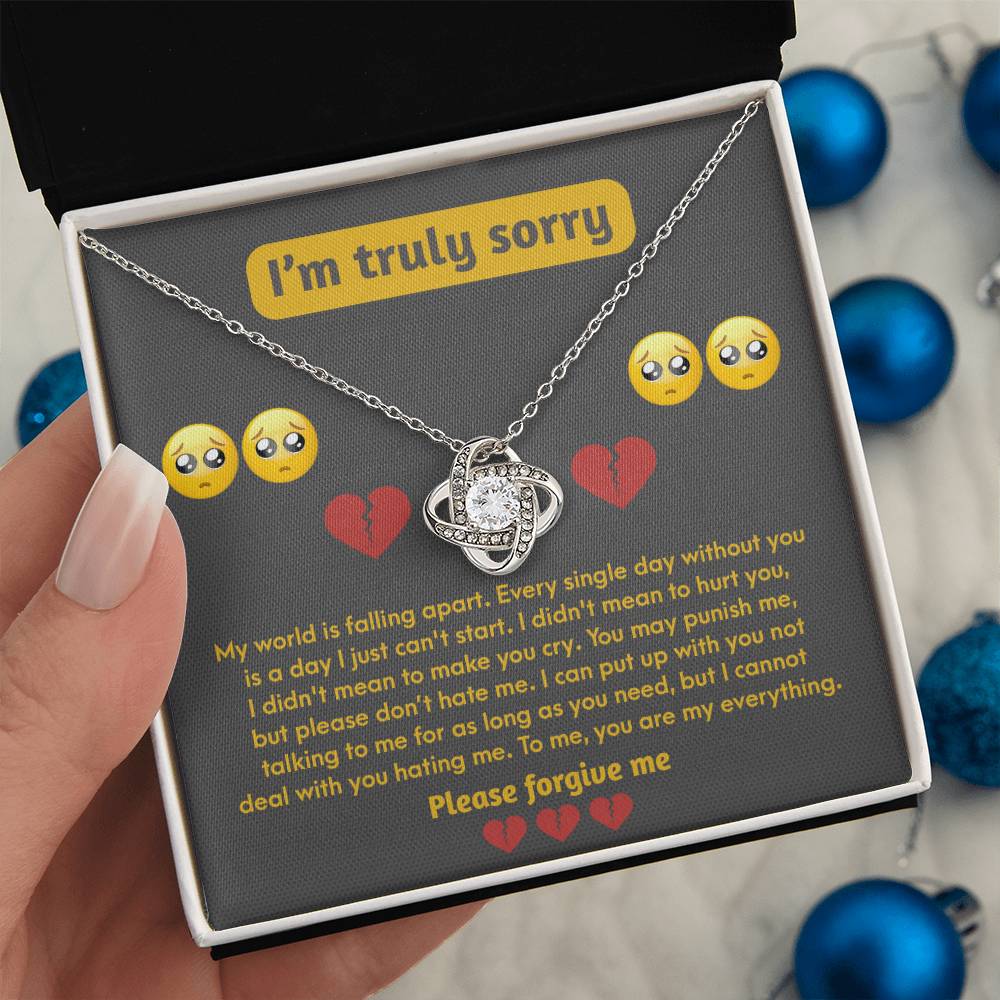 Sorry - Make You Cry - Love Knot Necklace